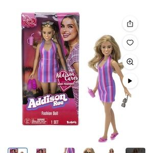 NIB- Addison Rae Fashion Doll with Striped Dress